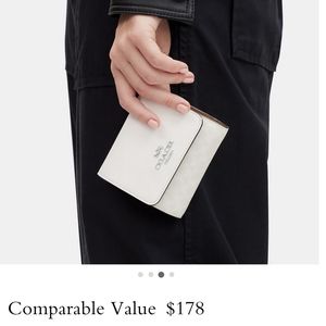 New! Small Trifold Wallet In Colorblock Signature Canvas
